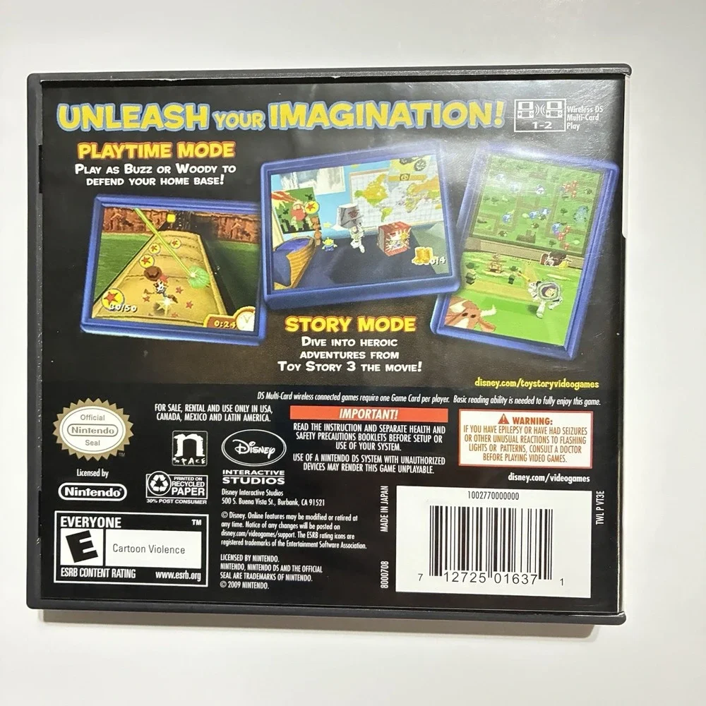 Toy Story 3 (Nintendo DS, Disney, PIXAR, 2009) - CIB Complete w/ Poster - VG